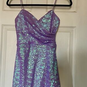 Darling Light Purple Sequin Dress